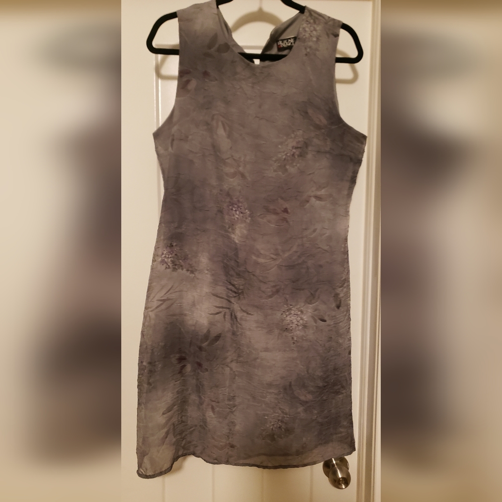 Helene Blake Vintage dress no size sage green with slight purple coloring